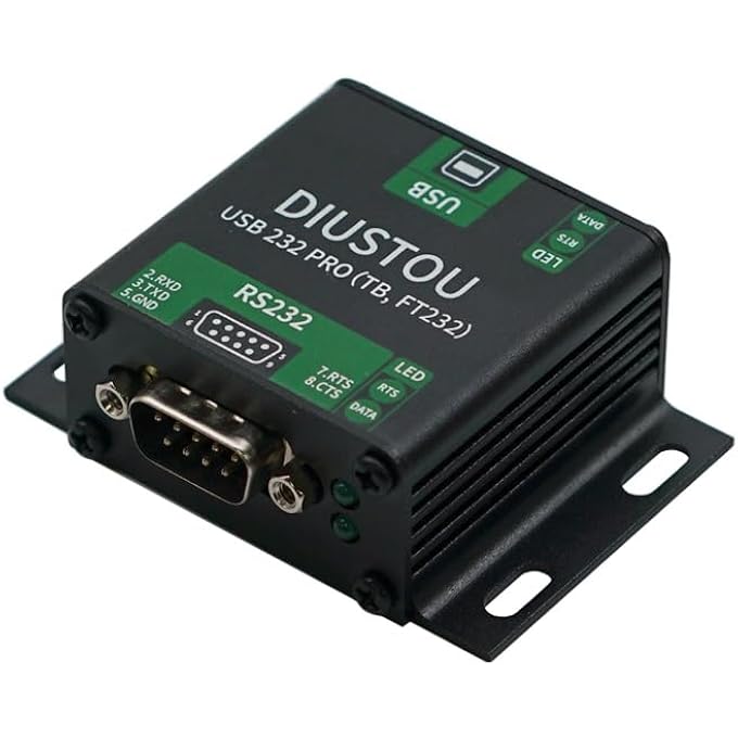 diustou INDUSTRIAL USB TO RS232 ADAPTER WITH FT232RL/SP3232 CHIPSET - BIDIRECTIONAL POWER AND SIGNAL ISOLATION, USB TO DB9 SERIAL CONVERTER WITH ESD PROTECTION AND DATA CABLE - Image 3