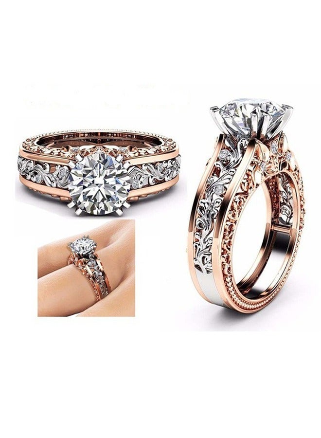 Beyond Couples Promise Rings, Anti Fading Titanium Engagement Ring, Suitable As A Couple Gift and Wedding Ring (Black+Rose Gold) - Image 2