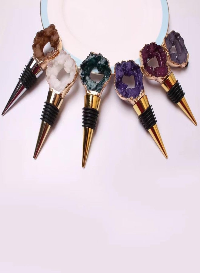 WOKHACH Decorative Wine Stopper Set of 2,Cool Wine Bottle Stoppers for Glass Bottles,Crystal Bottle Stopper Fits Standard Bottles,Fancy Decors Wine Tools (Purple Crystal) - Image 4