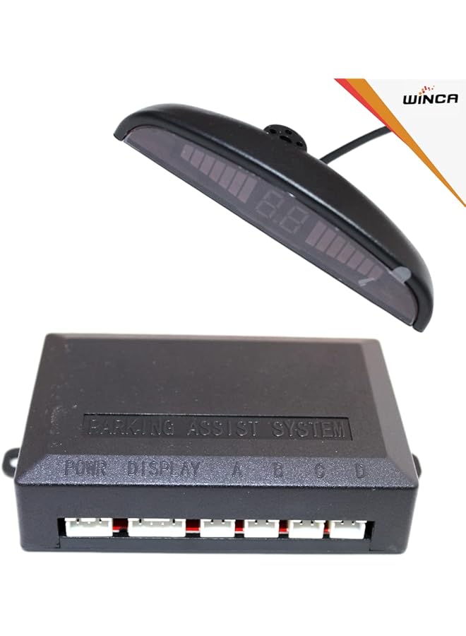 WINCA Car Parking Sensor 4 Sensors Auto Reverse Assistance Backup Radar Detector System White Color Digital Display Double-Sided Tapes 12V Power Cable Control Box - Image 3