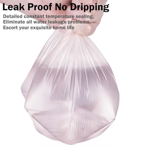 H&W 240 Counts Strong Trash Bags,0.5 Gallon Mini Garbage Bags for Small Trash Can,Desktop Trash Bin,Fit 2 Liters or Less Trash Can(6 Rolls,Rose Gold) - Image 5