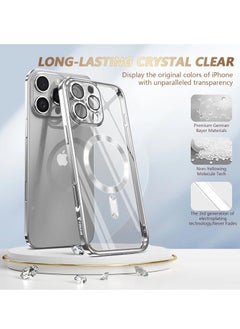 Houmt iPhone 16 Pro Max Case Cover with MagSafe Full Camera Lens Protector Fashionable Electroplated Magnetic Suction Full Covered Shockproof Phone Cover  for iPhone 16 Pro Max  - Image 3
