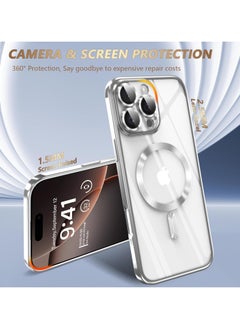 Houmt iPhone 16 Pro Max Case Cover with MagSafe Full Camera Lens Protector Fashionable Electroplated Magnetic Suction Full Covered Shockproof Phone Cover  for iPhone 16 Pro Max  - Image 4