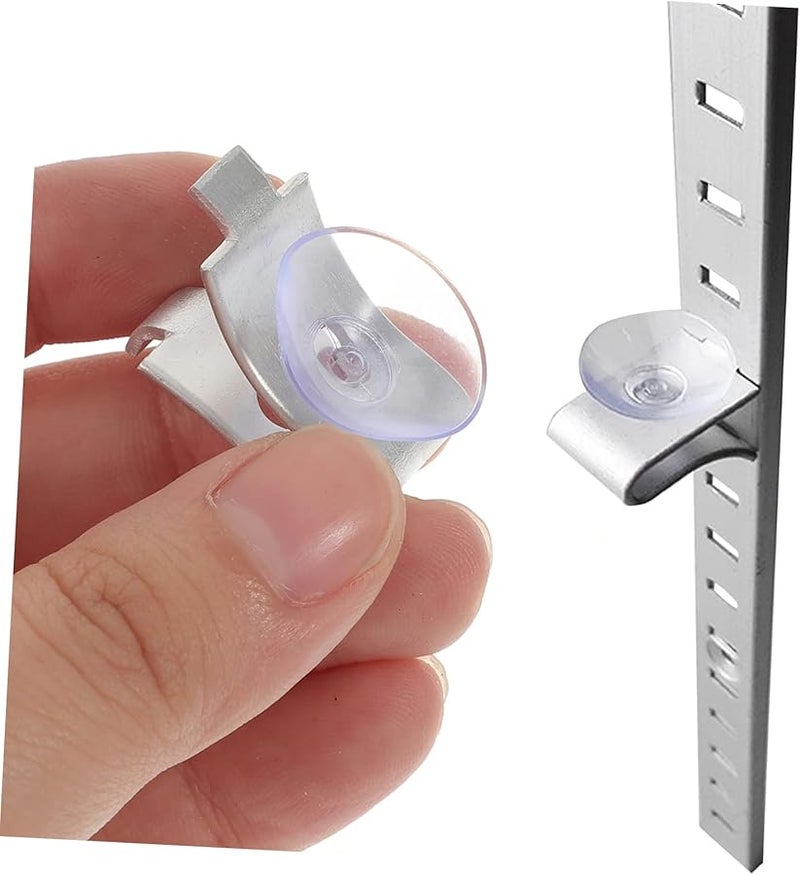 20Pcs Black Shelf Brackets For Glass Shelves Durable Cabinet Clips Easy Installation - Image 2