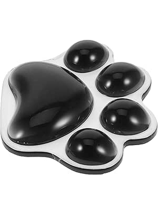 Black Silicone Gel Cat Paw Wrist Rest for Keyboard and Mouse 3D Gaming Mouse Pad Cushion - Image 1