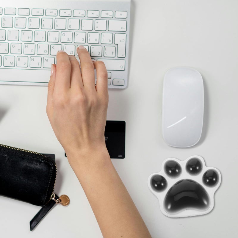 Black Silicone Gel Cat Paw Wrist Rest for Keyboard and Mouse 3D Gaming Mouse Pad Cushion - Image 5