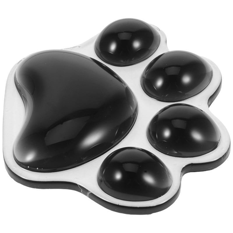 Black Silicone Gel Cat Paw Wrist Rest for Keyboard and Mouse 3D Gaming Mouse Pad Cushion - Image 2
