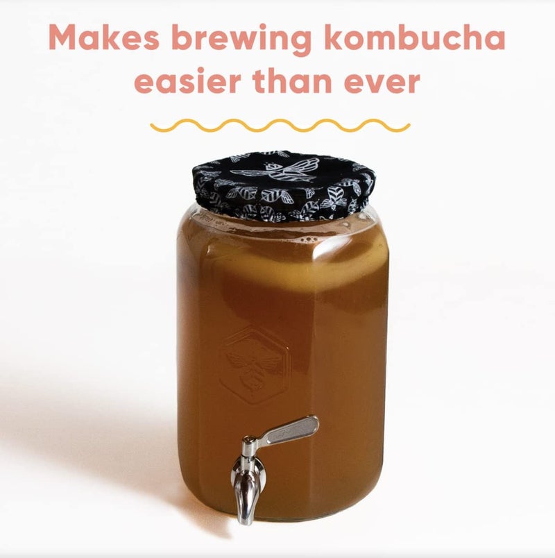 Craft A Brew - Kombucha Jar with Dispensing Valve - For Kombucha Fermentation - Includes Custom Cloth Cover- Proprietary Design - Image 5