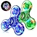 WELLVO LED Fidget Spinner for Kids Adults 2Pcs Light up Sensory Fidget Toys for Kids 48 812 Anxiety Stress Relief Classroom Prizes Glow in The Dark Hand Spinner Boys Girls Birthday Gifts - Image 2