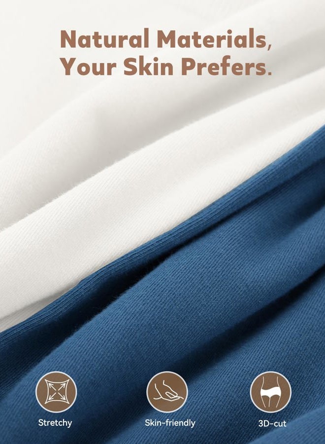 BAMBOO COOL Seamless Boyshort Underwear for Women Mid Waist Stretchy Panties Moisture Wicking Boxer Briefs 5 Pack, Multicoloured I (5-pack), XXL - Image 2