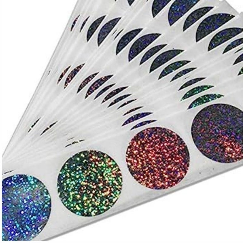 My Scratch Offs My Scratch Offs 500 Roll Glitter Holographic Silver Round Scratch Off Sticker Labels 1 Inch for DIY Replica Lottery Raffle Ticket Games Gender Reveal Baby Shower Bridal Party Favors  - Image 2