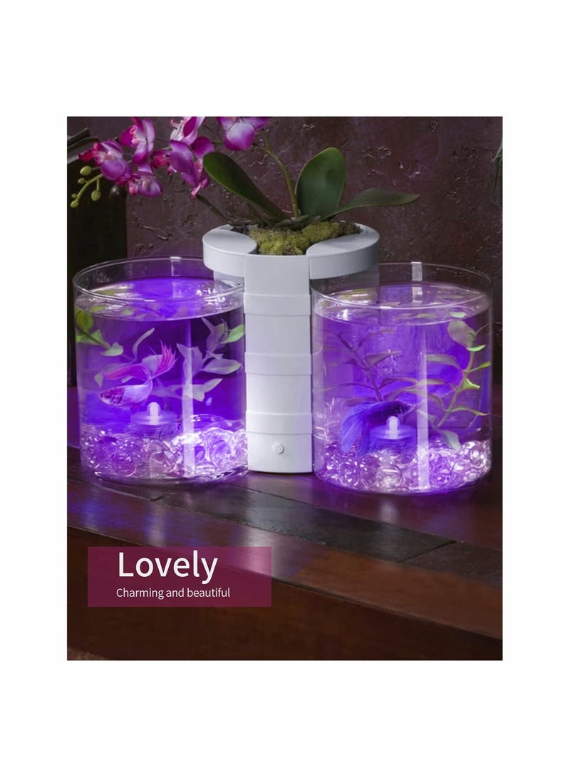Zikra Waterproof LED Candle Light, Purple Waterproof Flameless Candle Tea Lights, Underwater Battery Operated Seasonal Festival Celebration LED Tea Light for Table, Wedding Centerpieces, Party, 12 Pack - Image 5