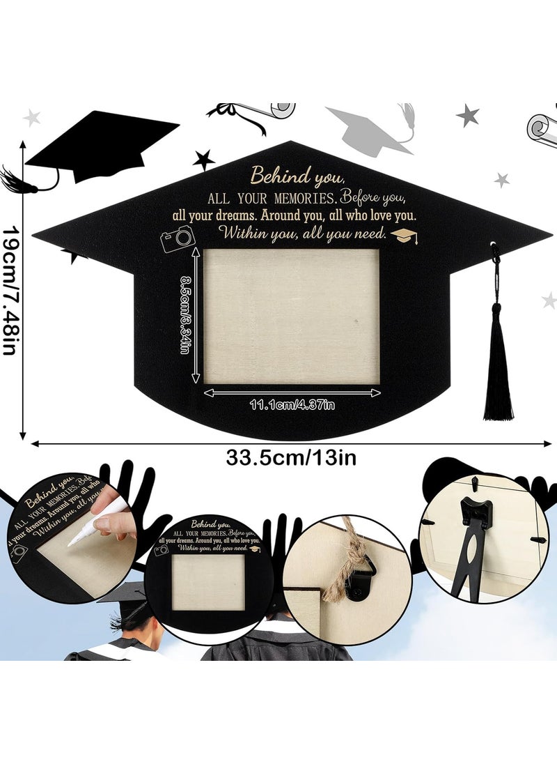 Qunclay Qunclay Graduation Signature Board Picture Frame Gift with Signature Pen Graduation Gifts Her Him Behind You All Your Memories Congratulations Inspirational College Frame  - Image 3