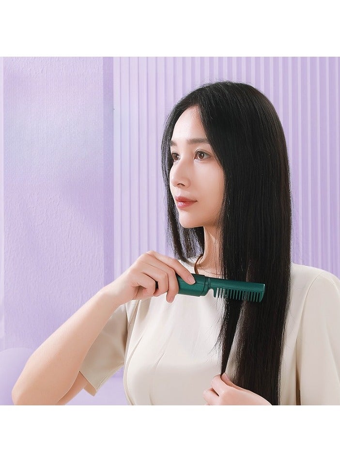 AROAQ Portable Wireless Hair Straightener For Travel, Rechargeable Mini Hair Straightener, Anti-scald Straightener Curling Comb, Hot Comb Hair Straightener For Women, (Pink) - Image 2