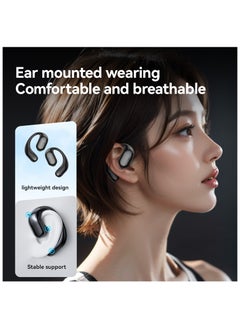 Open Ear Bluetooth 5.3 Headphones, Wireless Earbuds Sport Over Earphones Built-in Mic with Ear Hooks 50H Playtime Ear Buds LED Display Charging Case, Waterproof Design for Running Fitness, Black - pzsku/Z2EFCCA11A96DA651002CZ/45/_/1735270641/c16afac8-2771-4a06-9366-9230dbb988d8