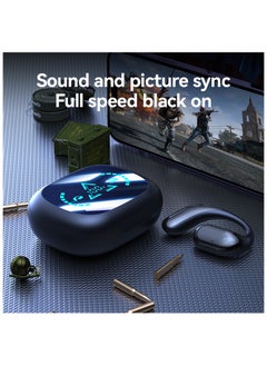 Open Ear Bluetooth 5.3 Headphones, Wireless Earbuds Sport Over Earphones Built-in Mic with Ear Hooks 50H Playtime Ear Buds LED Display Charging Case, Waterproof Design for Running Fitness, Black - pzsku/Z2EFCCA11A96DA651002CZ/45/_/1735270644/5c12647f-4147-4e77-8dfb-7c56dd4530e9