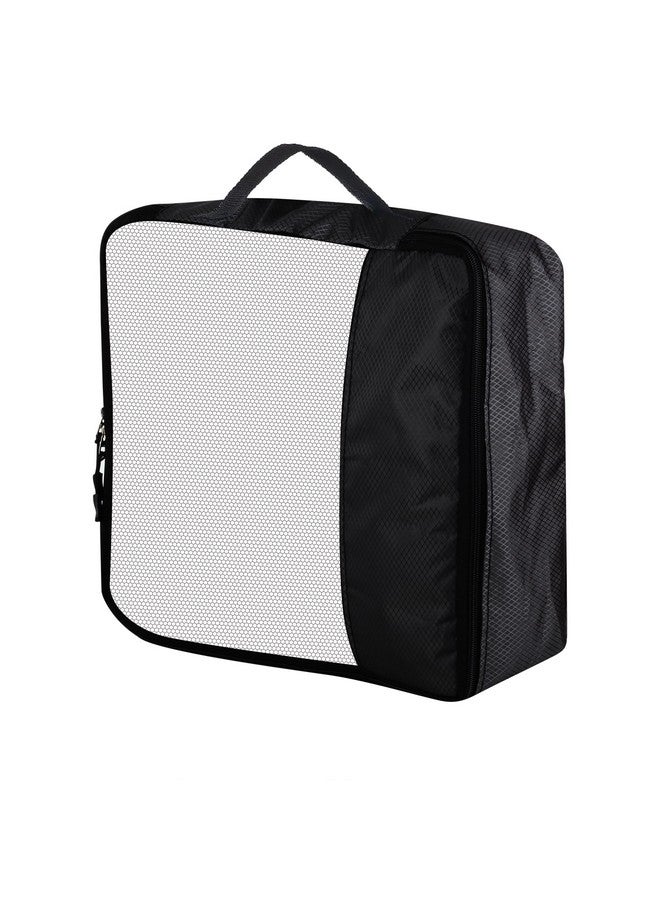 GOMAJO Packing Cubes For Travel Organizer Clothes Laundry Compression Suitcase Luggage Storage Travelling Pouches Bags Organiser, Polyester (SMALL (PACK OF 4), Black) - Image 4