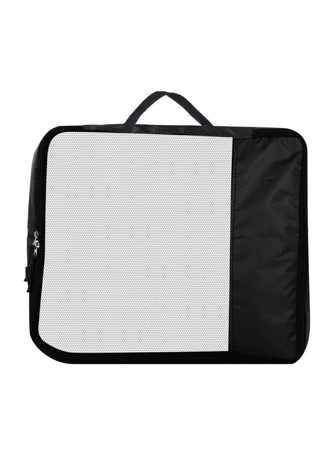 GOMAJO Packing Cubes For Travel Organizer Clothes Laundry Compression Suitcase Luggage Storage Travelling Pouches Bags Organiser, Polyester (SMALL (PACK OF 4), Black) - Image 5