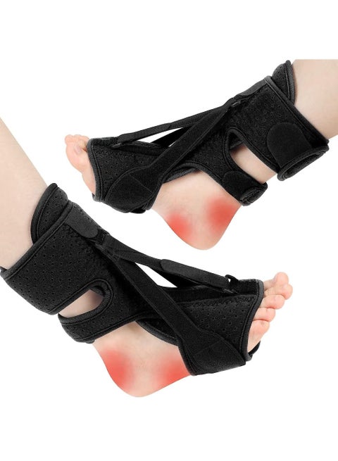1 Pack Plantar Fasciitis Night Splint Upgrade 3 Adjustable Straps Plantar Fasciitis Relief Night Splint for Women & Men Relief Brace for Plantar Fasciitis Relief Achilles Tendonitis and Foot Drop