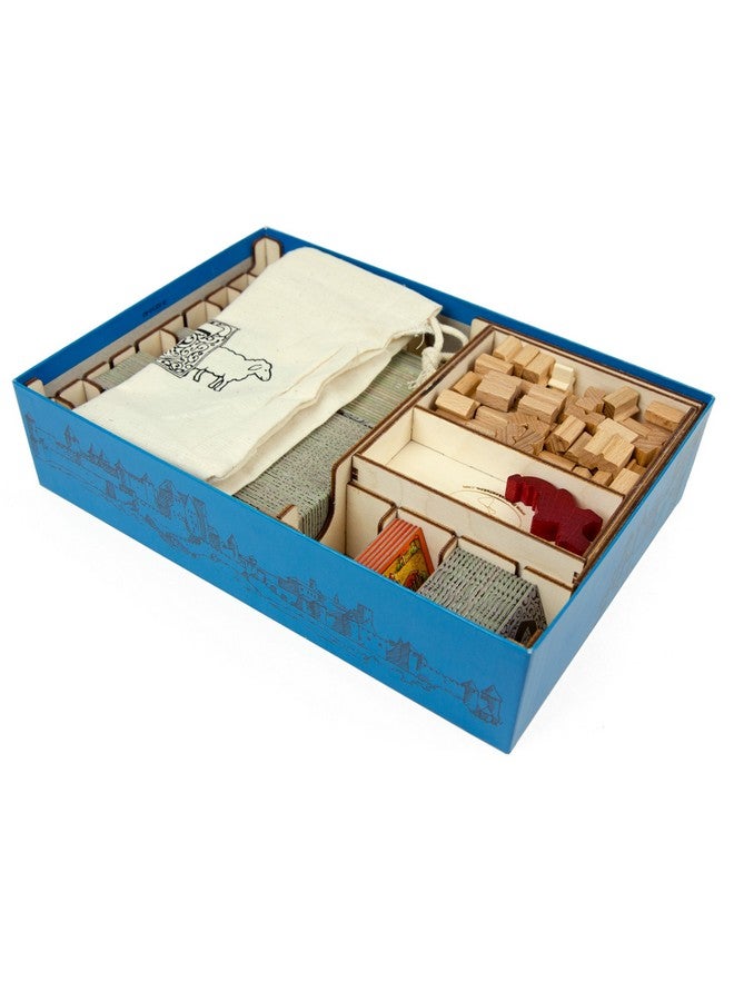 The Broken Token Board Game Organizer - Carcassonne Compatible Wood Storage Box with Multiple Trays, Rows and Dividers - Image 5