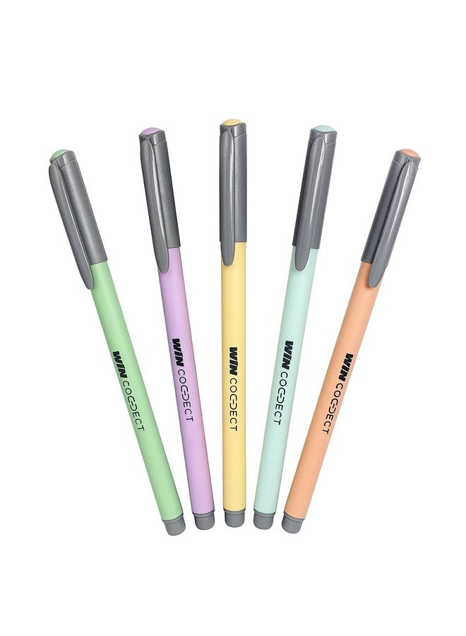 WIN Connect Ball Pens | 30 Blue Ink Pens | Diamond Cut Tip | Elasto Grip | Lightweight & Stylish Body | Perfect for Exams | Pens for Writing | Stationary Set | Ideal for School, Office & Business Use - Image 2