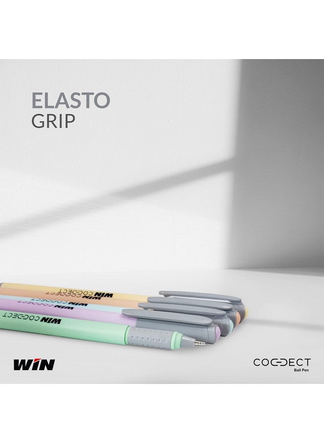 WIN Connect Ball Pens | 30 Blue Ink Pens | Diamond Cut Tip | Elasto Grip | Lightweight & Stylish Body | Perfect for Exams | Pens for Writing | Stationary Set | Ideal for School, Office & Business Use - Image 4