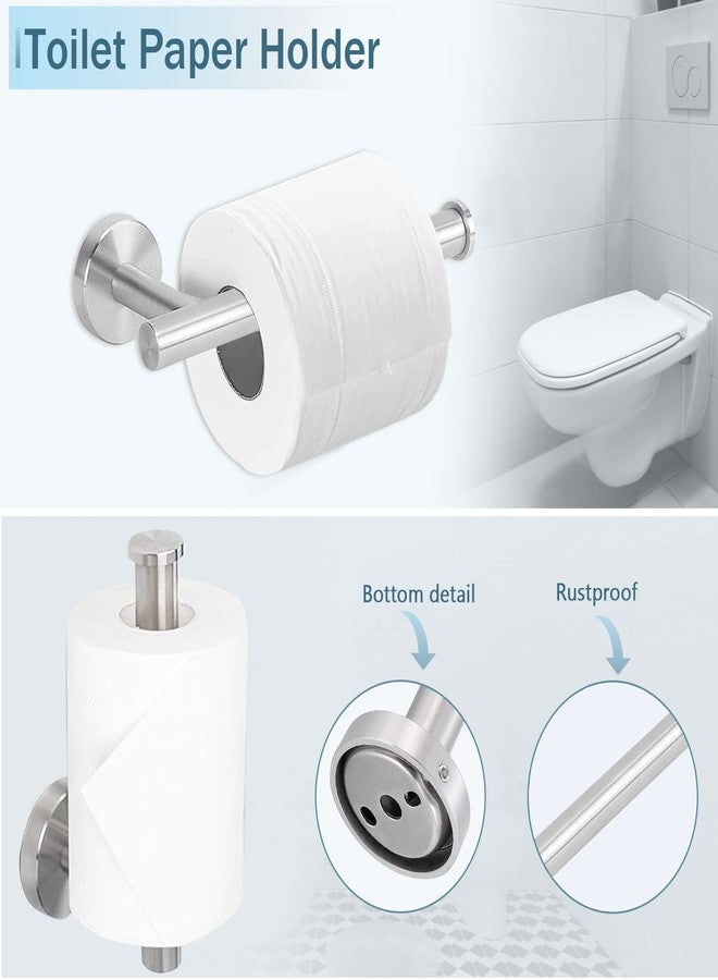 Cilee 10 Piece Brushed Nickel Bathroom Hardware Set, 24 inch Brushed Nickel Towel bar Towel Ring Toilet Paper Holder Robe Towel Hook, SUS304 Stainless Steel Bathroom Accessory Set - Image 4