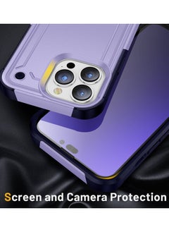 Zchiko Zchiko iPhone 14 Pro Max Case 6.7 Inch Anti-Drop Shock Absorption Anti-Scratch and Hard Back Military Grade, Hybrid Case Cell Phone Case iPhone 14 Pro Max Case. Color - Purple  - Image 5