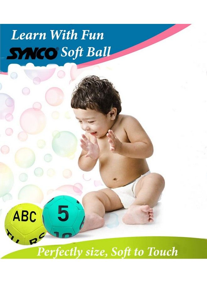 synco Softball For Kids ; Size 1 ; Attractive Design And Multi Color ; Education Balls (Soft_Fabric) ; Set Of 2 - Image 5