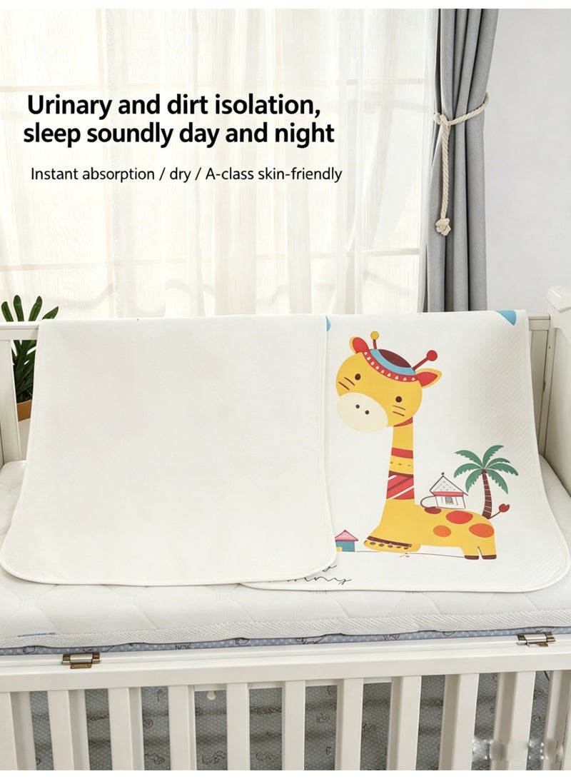 100% Cotton Cot Bed Waterproof Pad for Newborns & Infants, Hypoallergenic Crib Sheet with Deep Pockets, Breathable & Soft, 65 x 120 cm - Image 5