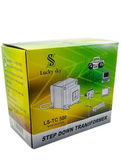 Lucky Sky Step Down 500 Watt Transformer 220 Volt to 110 Volt Voltage Converter, Universal 3 Pin UK With Power Cord For Household Electrical Appliance Voltage Converter (220V TO 110V 500W)  - Image 3