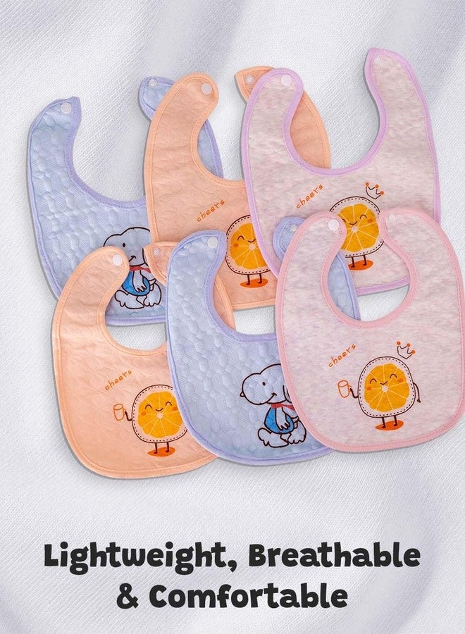 ZIBELL Baby Bibs for 0 to 12 Months, Soft Cotton Waterproof Spill-Resistant Bibs for Newborn, Fast-Dry Infant Apron, Comfortable & Durable Baby Bibs (6) - Image 5