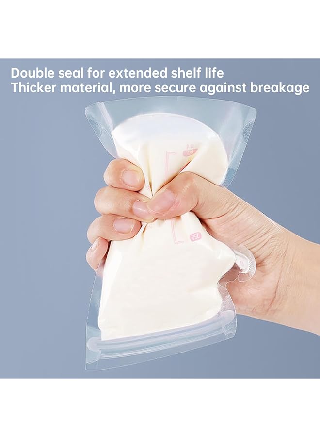 ECVV 50Pcs 250Ml Breastmilk Storage Bags For Breastfeeding Doubled Sealed Breast Milk Storing Bags Bpa Free Self Standing Breastmilk Bags - Image 2