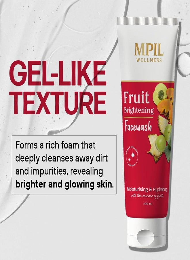 MPIL Fruit Brightening Face Wash | Ayurvedic and Organically Pure | Papaya And Pineapple Fruit Face Wash | Bright Gel Face Wash For Glowing ,Brightening Skin Gentle Cleansing With Aloe Vera Face Wash For Men And Women | Radiant Glow Moisturising And Hydrating | 100ml Face wash - Image 5