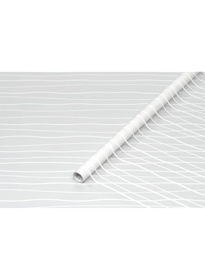 دي-سي-فكس فيلم نافذة موجات ثابتة شاشة خصوصية الأشعة فوق البنفسجية معتمة على كلا الجانبين فيلم لاصق ذاتي ثابت لنوافذ الحمام والمطبخ والباب الزجاجي وفيلم الزجاج المصنفر وفيلم الخصوصية فيلم زجاجي 45 سم × 15 سم - Image 1