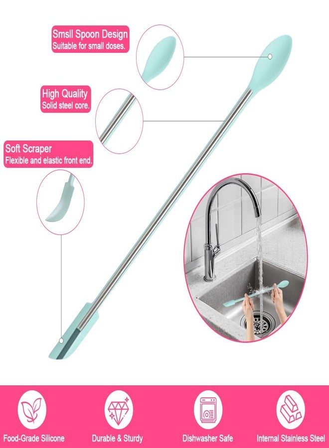 Abnaok 9 Pieces Mini Silicone Spatula-Makeup Spatula-Small Silicone Spatula-Thin Spatula Set for Skinny Openings-Abnaok Tiny Scraper for Jar,Kitchen Bottles,Cosmetic - Image 4