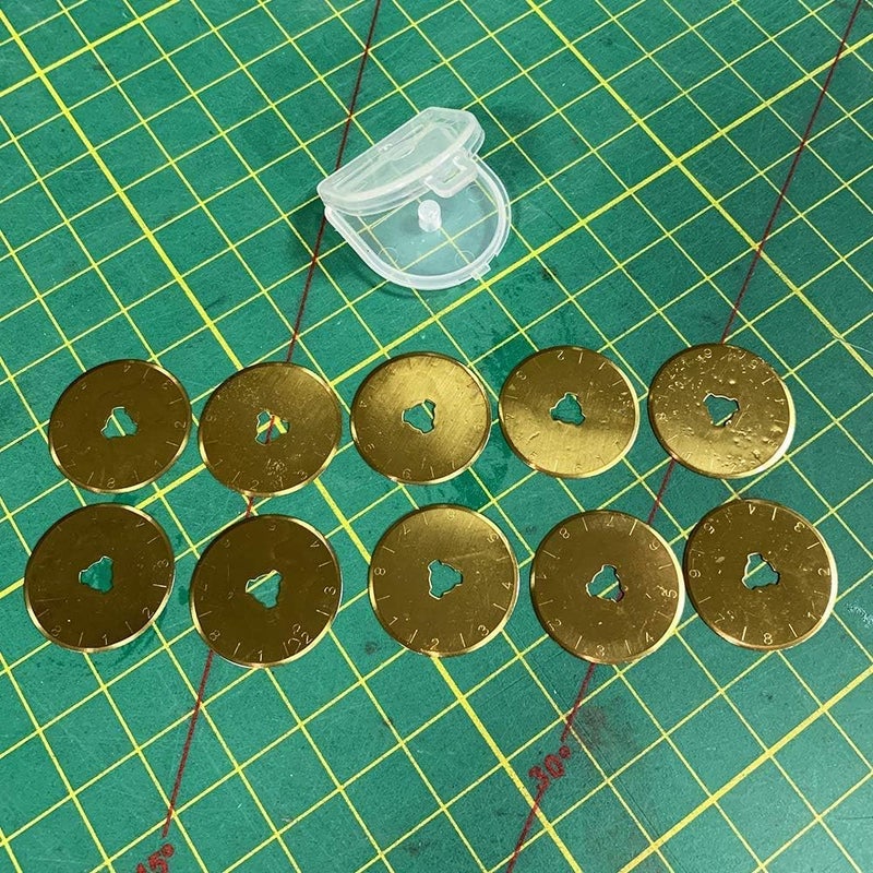 AUTOTOOLHOME 28mm Titanium Rotary Cutter Blades, 10-Pack Replacement Blades for Quilting, Sewing, Scrapbooking, Fabric & Paper Cutting - Image 4
