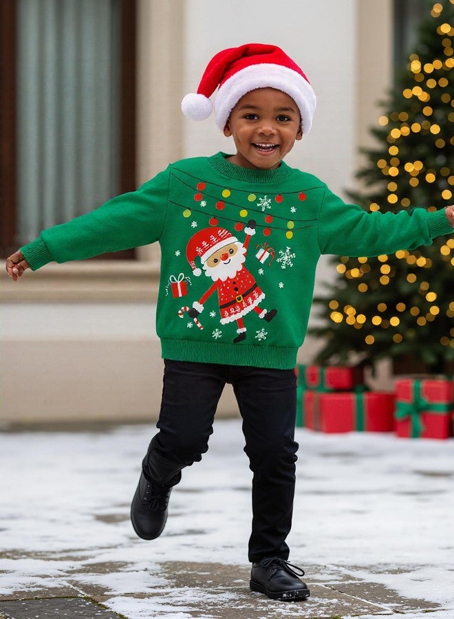 RETSUGO Baby Boy Christmas Sweater Kids Chritmas Outfit Toddler Crewneck Fleece Winter Pullover Holiday Sweatshirt 4T/8247 - Image 3