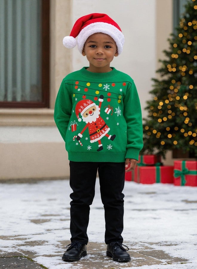 RETSUGO Baby Boy Christmas Sweater Kids Chritmas Outfit Toddler Crewneck Fleece Winter Pullover Holiday Sweatshirt 4T/8247 - Image 4