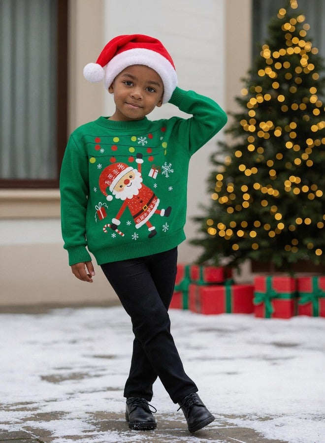 RETSUGO Baby Boy Christmas Sweater Kids Chritmas Outfit Toddler Crewneck Fleece Winter Pullover Holiday Sweatshirt 4T/8247 - Image 5