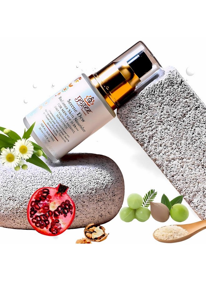 YOGEE Organic Skin Nourisher for Men with SPF 35 PA+++ | Face Serum Gel Sunscreen| Radiant Skin protection | Chamomile, Pomegranate, Black Tea, Red Raspberry, Triphala, Probiotics | 30ml - Image 1