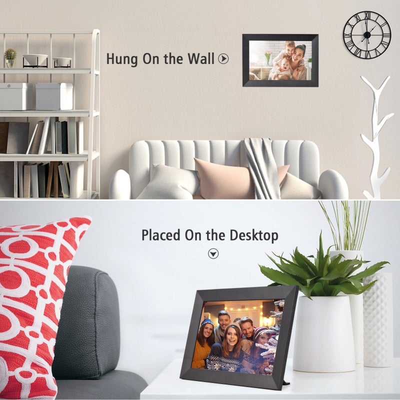 8 Inch Smart WiFi Photo Frame Digital Picture Frame Photo Album IPS Touch-screen 1280*800 Photo 1080P Video 16GB Storage Auto Rotation Photo Sharing via APP - Image 5