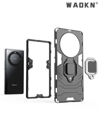For Honor X9a Case Shockproof Silicone Armor PC TPU Protective Phone Back Cover New Shockproof Bumper PC Armor Ring Magnetic Holder For Huaiwei Honor X9A - view 2