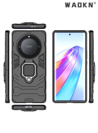 For Honor X9a Case Shockproof Silicone Armor PC TPU Protective Phone Back Cover New Shockproof Bumper PC Armor Ring Magnetic Holder For Huaiwei Honor X9A - view 3
