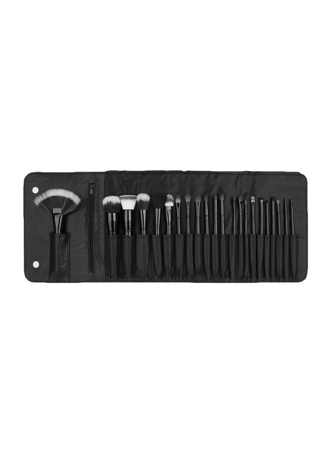 NIBEMINENT 22-Piece Make Up Brush Set With Carrying Case Black - Image 1