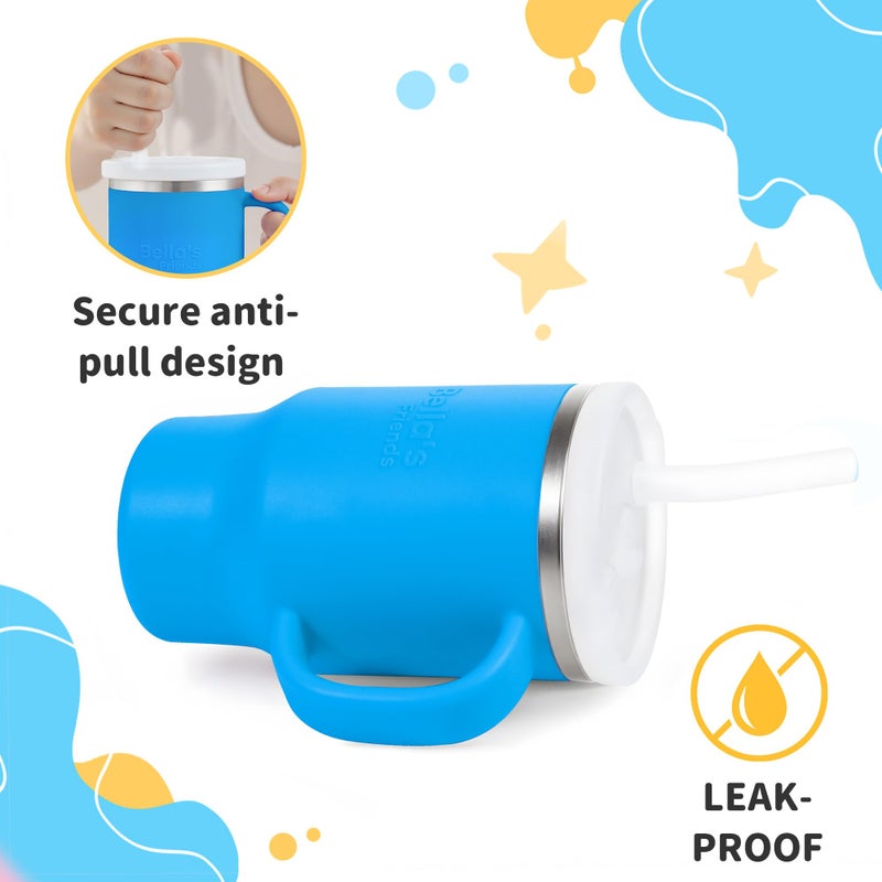 Bella's Friends Handy Mini Tumbler, 9â€¯oz Sippy Cups for Toddlers 1-3, Stainless Interior, Leakâ€‘Proof Toddler Cups, Birthday Gifts for 1 Year Old Girls Boys, Baby Girl Daycare Essentials with Name Stickers, 2 Pack - Image 5