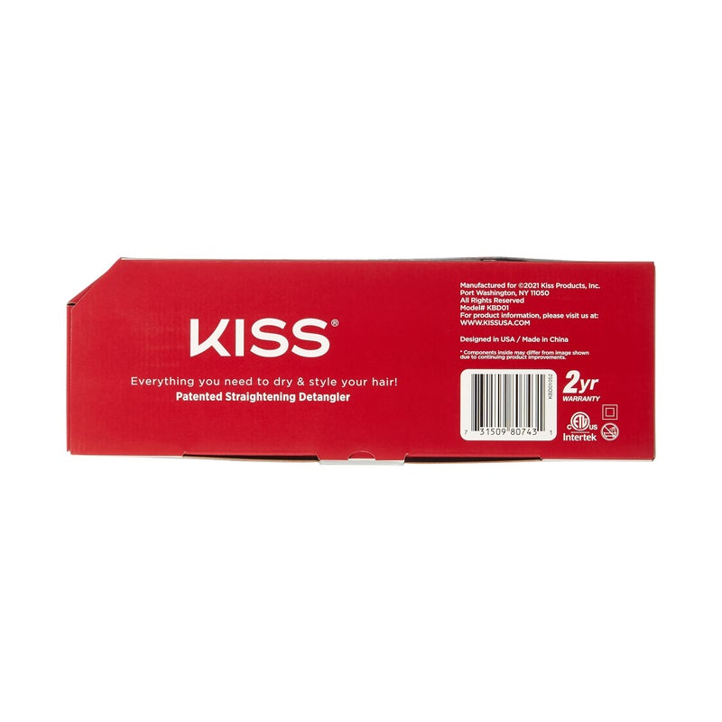 KISS 1875 Watt Pro Tourmaline Ceramic Hair Dryer, Styling Edition, 3 Heat Settings, 2 Speed Settings, Cool Shot Button, 7 Blow Dryer Accessories Included, 2-Year Warranty - Red - Image 4