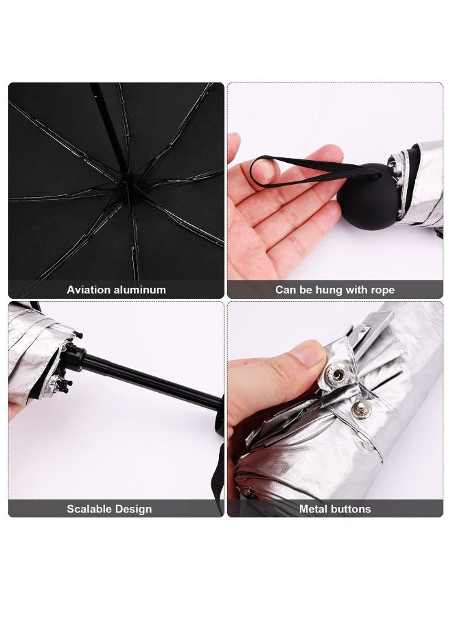 Generic - Windproof Travel Umbrella, Strong 8 Ribs Mini Umbrella Small UV Umbrella with Capsule Case, Portable Compact Folding Umbrella - Image 1