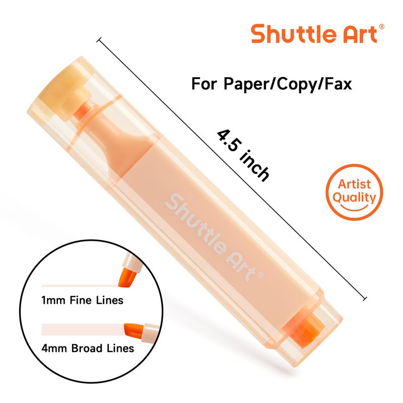 Shuttle Art Pastel Highlighters, 8 Assorted Macaron Colors Highlighter Pens, Chisel Tip Dry-Quickly Non-Toxic Highlighter Markers for Adults Kids Highlighting in the Home School Office - Image 4