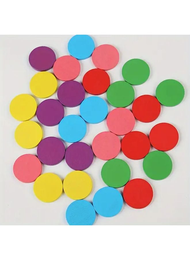 لعبة الذاكرة رقائق الخشب مع المؤقت وبطاقات التعلم لعبة تعليمية لتحسين التركيز ومهارات التفكير - Image 4